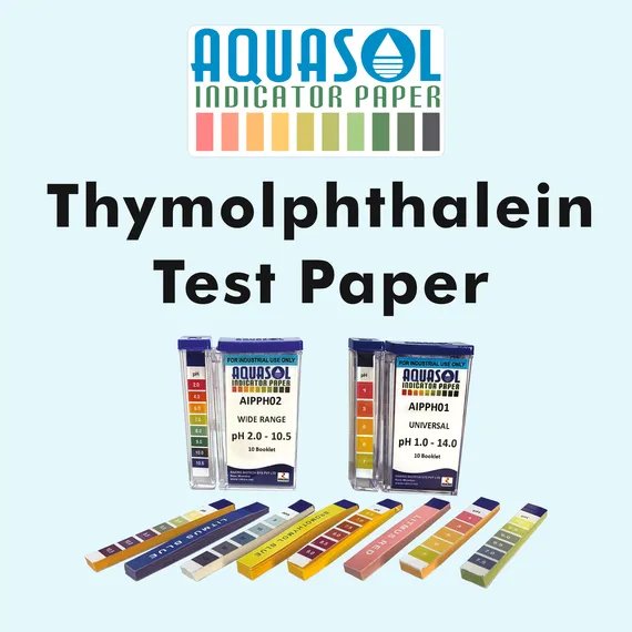 AQUASOL Thymolphthalein Test Paper (10 Booklets of 20 Leaf Each in Kangaroo Pack) AIPTH
