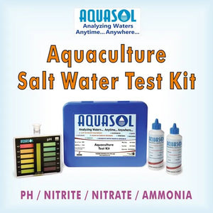 AQUASOL Aquaculture Salt Water Test Kit (pH / Ammonia / Nitrate / Nitrite) AE108S