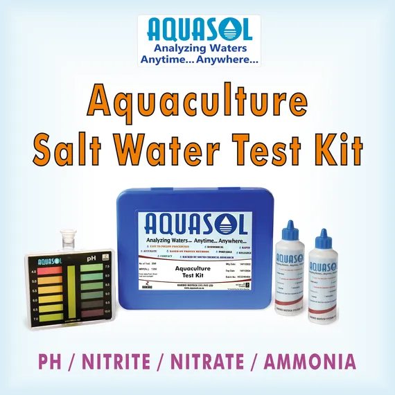 AQUASOL Aquaculture Salt Water Test Kit (pH / Ammonia / Nitrate / Nitrite) AE108S