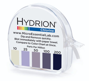 Hydrion Chlorine Dispenser 10-200ppm (Chlorine Test Paper) 15Mtr Roll 200Tests, (CM-240)