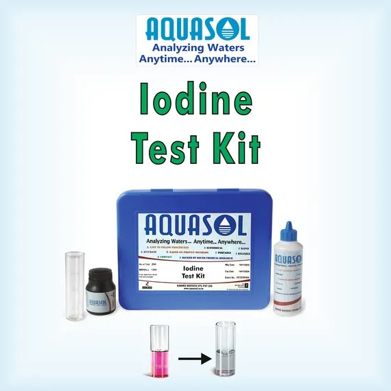 AQUASOL Iodine Test Kit AE406 Range 0.1 - 2.0 PPM (Mg/L) 100Test