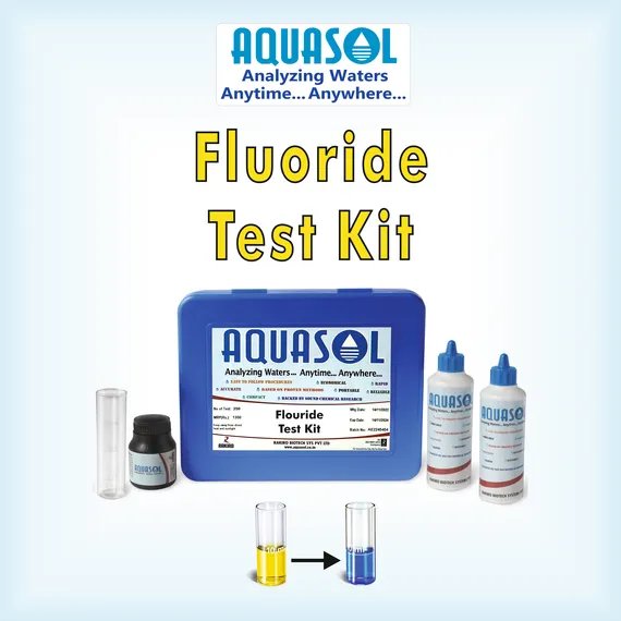 AQUASOL Fluoride Test Kit AE210  Range 0.1 -  20 PPM (Mg/L) 500 Tests