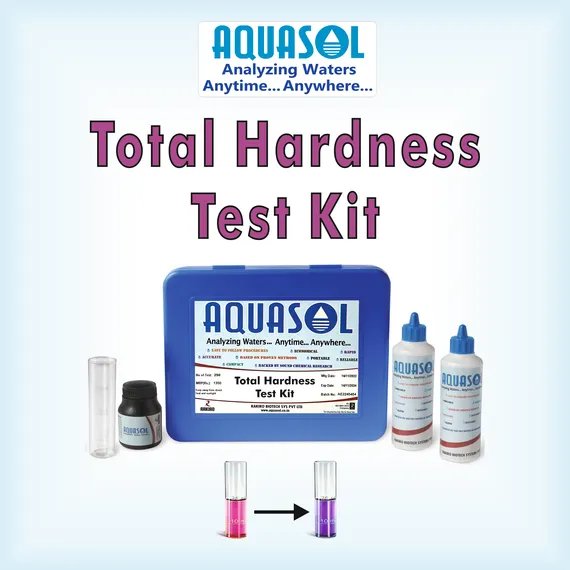 AQUASOL Total Hardness Test Kit AE511  Range 2 - 500 PPM (Mg/L) 500 Tests