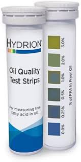 Hydrion Oil Quality Test Strip 0 to 3% FFA Measurement Range 50 Strips, FFA0030