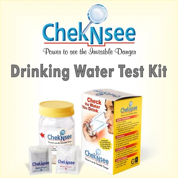 CHEKNSEE Drinking Water Potability Test Kit , 2 Qualitative Test of Coliform Bacteria for Drinking Water CNC2