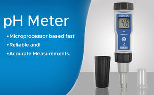 AQUASOL DIGITAL Handheld PH Meter With Calibration solution, Range: 1-14PH, Waterproof, AMPH01