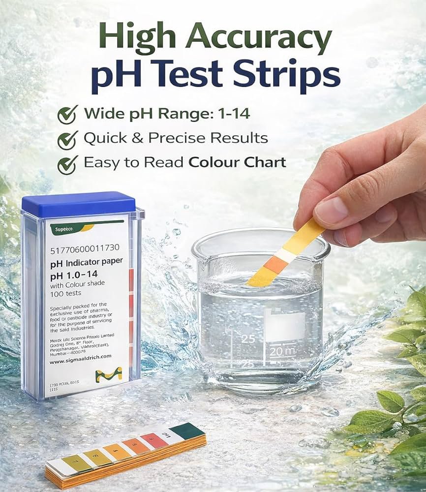 MERCK pH Indicator Paper pH 1.0 - 14.0 (with Colour Scale) Handy Pack