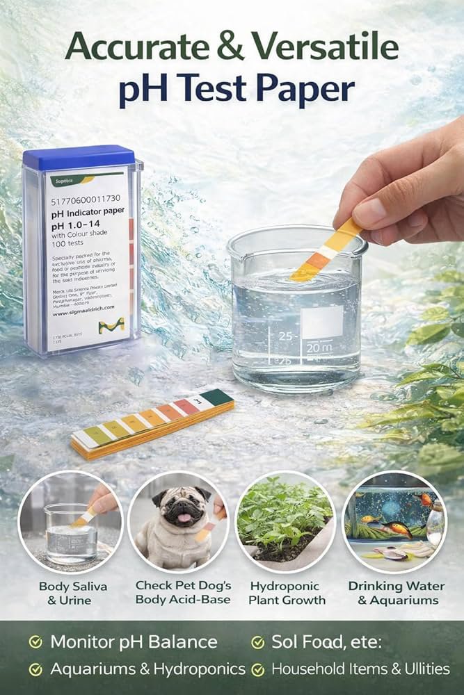 MERCK pH Indicator Paper pH 1.0 - 14.0 (with Colour Scale) Handy Pack