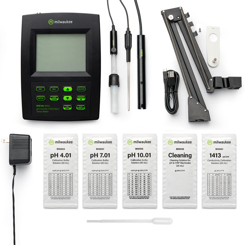 MILWAUKEE MW 180 BENCHTOP MULTIPATAMETER, 5-in-1 MAX pH/ORP/EC/TDS/NaCl/Temp.