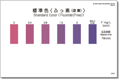 FLUORIDE (FREE) Test kit , 50 Tests , Range 0 - 8 mg/l, PACKTEST WAK-F