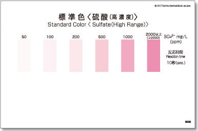 SULFATE (HIGH RANGE) Tests kit , 40 Tests , Range 50 - 2000 , PACKTEST WAK-SO4(C)
